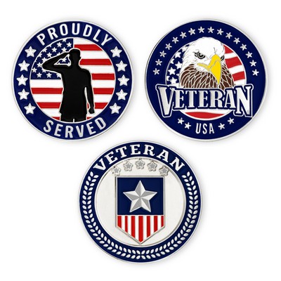 U.S. Veteran Ball Marker Set