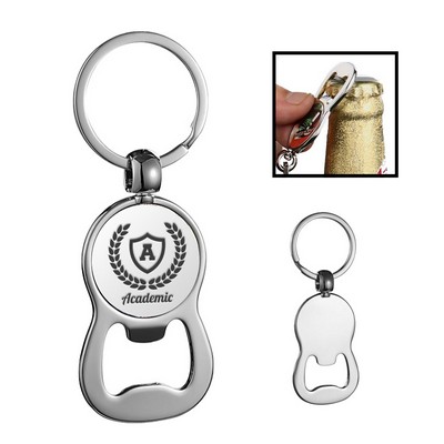 Customizable Bottle Opener Metal Keychain