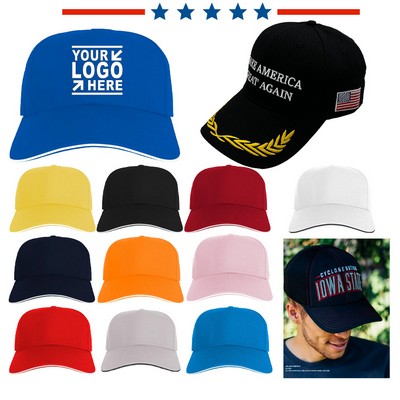Custom Cotton Sandwich Cap Promotional Logo Hat
