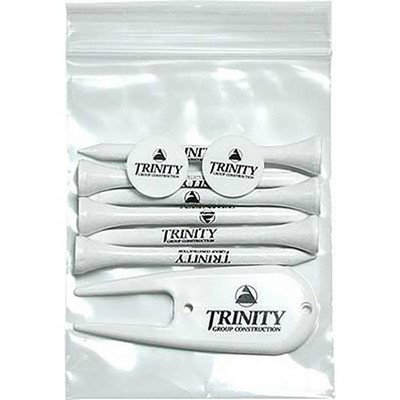 Golf Tee Combo Pack - (6) 2 3/4" Tees, (2) Ball Marker, (1) Divot Tool