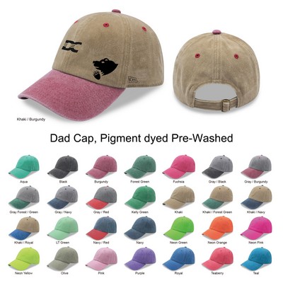 6 Panels Garment Pre-Washed Relaxed Golf Pigment Dyed Dad Cap