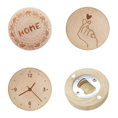 Wooden Beer Opener Fridge Magnets