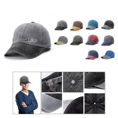 Two-Tone Vintage Washed Cotton Dad Hat