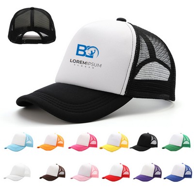 5 Panel Blank Plain Foam Trucker Mesh Cap