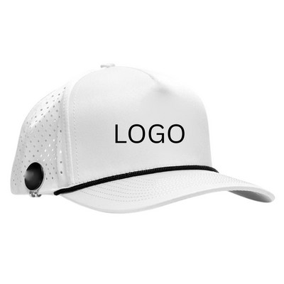 Water Resistant Performance Rope Hat with Laser Cut Ventilation and Tee Holder