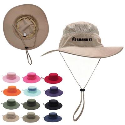 Mesh Breathable Fixed Rope Bucket Hat