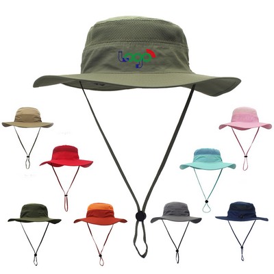 Wide Brim UV Protection Sun Bucket Hat