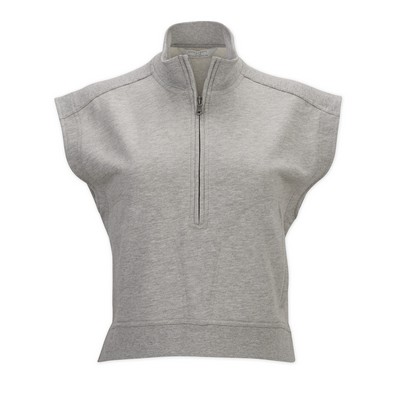 Boxercraft Women's Slvls Terry Half Zip