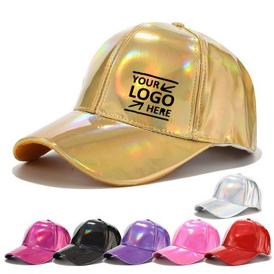 PU Leather Laser Baseball Cap