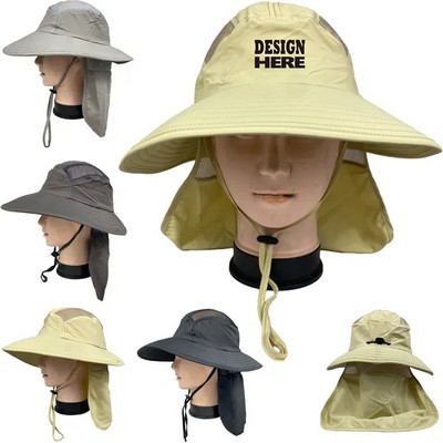 Waterproof Wide Brim Safari Bucket Hat