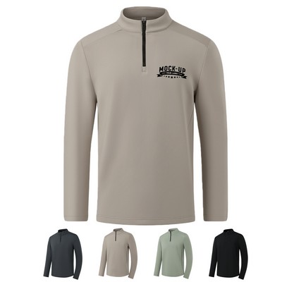 Men's Performance Quarter-Zip Long Sleeve Pullover Top