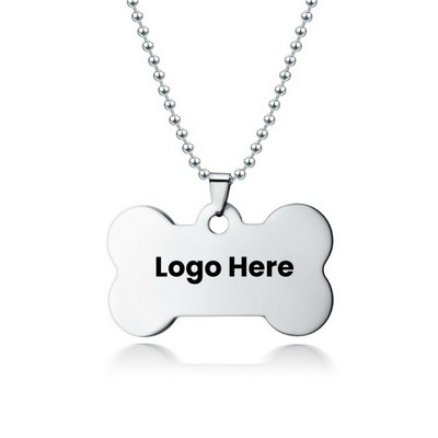 Bone Shaped Dog Collar Tag