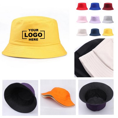 Fisherman Hat Custom Logo Advertising Summer Bucket Sunshade UV Protection Travel Hat