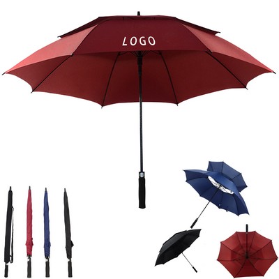 30" Oversize Double Canopy Vented Windproof Umbrella