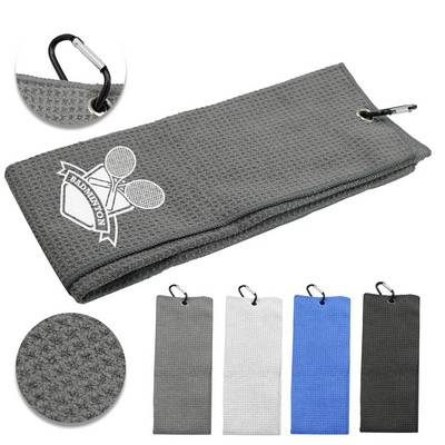 Waffle Golf Towel Microfiber Sport