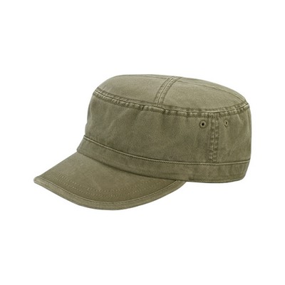 Washed Cotton Twill Army Solid Cap