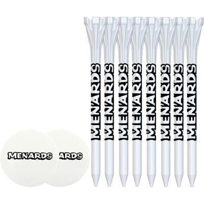 8 Flytee Golf Tees 3-1/4" and Ball Markers