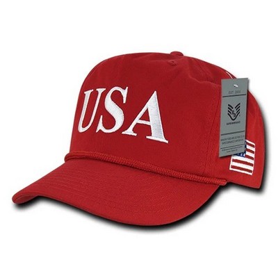 USA America Golf Cap w/US Flag