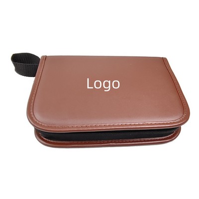 Golf Accessories Kit with Premium-Grade Leather Case