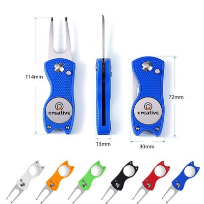 Foldable Golf Divot Fixer