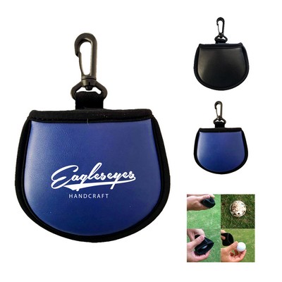 Leather Golf Ball Cleaner Pouch