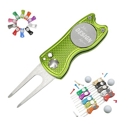Metal Foldable Golf Divot Tool