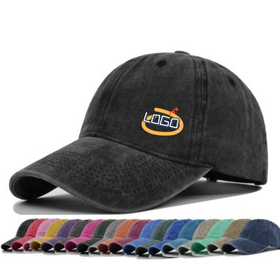 Vintage Cotton Adjustable Washed Baseball Caps