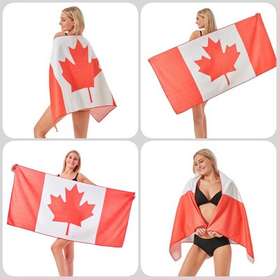 Custom 250gsm Microfiber Single-Sided Beach Towel