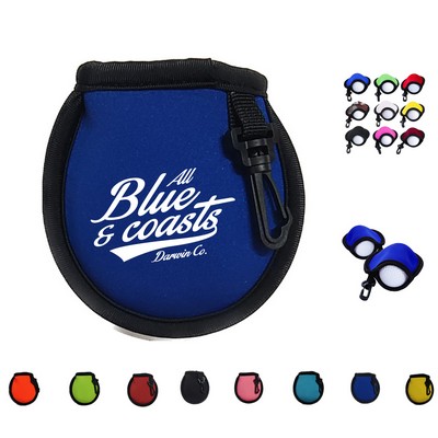Neoprene Golf Ball Clean Pouch w/ Clip