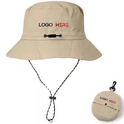 Lightweight Wide-Brim Foldable Waterproof Bucket Rain Hat