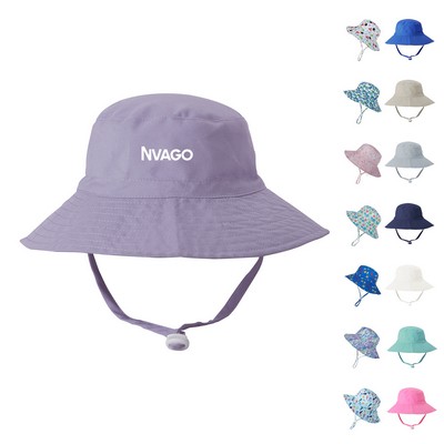 Kids Wide Brim Bucket Sun Hat