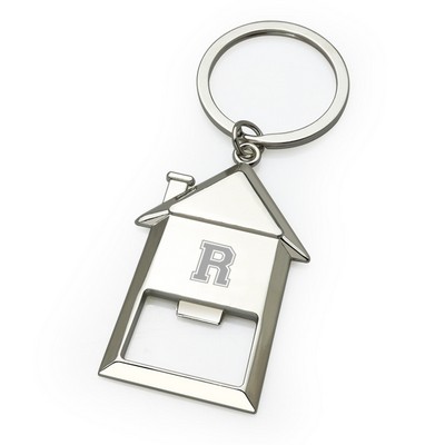 House Shape Bottle Opener Keychain