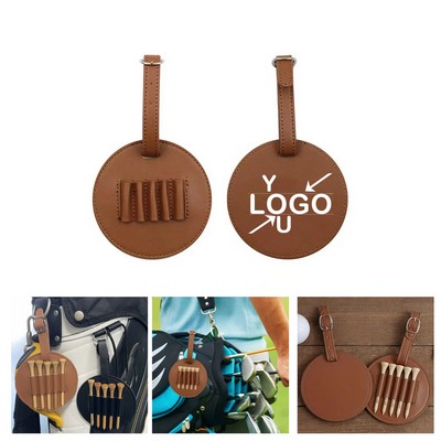 Golf Tee Leather Pouch