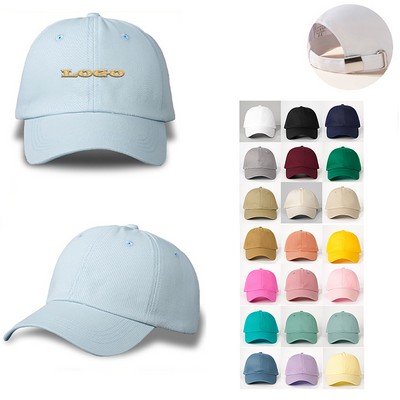 6 Panel Embroidery Cotton Dad Twill Cap with Buckle Closure - By Air