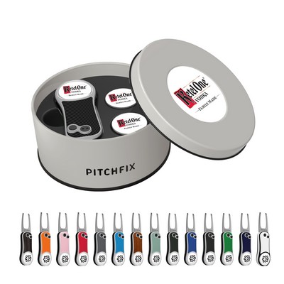 Pitchfix Hybrid Golf Divot Repair Tool in Deluxe Gift Tin