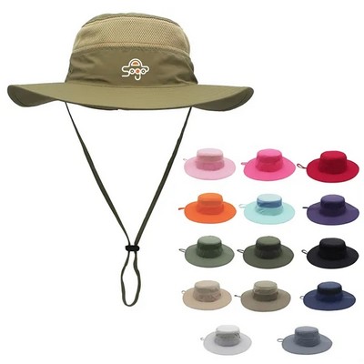Full Color Wide Brim UV Protection Bucket Hat
