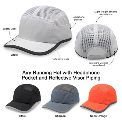 Airy Running Hat w/Headphone Pocket