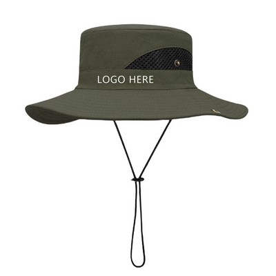 Wide Brim Bucket Hat Sun Protection