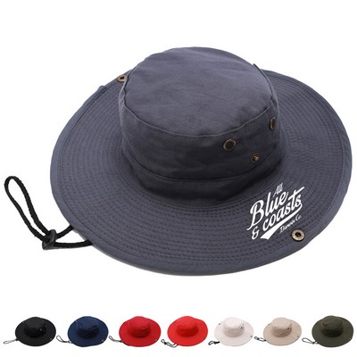 Cotton Brass Snap Bucket Hat