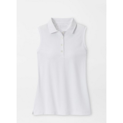 Peter Millar® Women's Banded Sport Mesh Sleeveless Button Polo