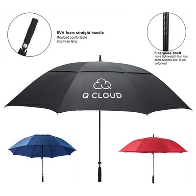 Custom 54" Automatic Open Double Canopy Golf Umbrellas