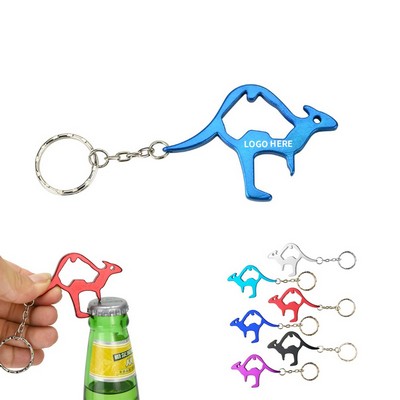 Aluminum Kangaroo Keychain Bottle Opener