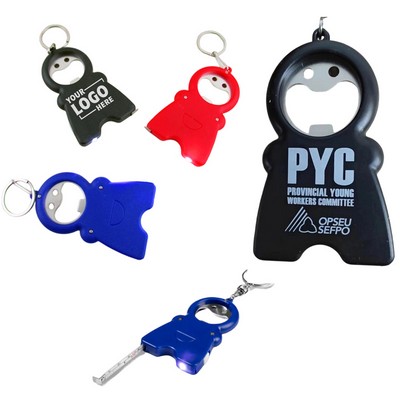 Custom Smiling Face Human Shape Multi Functional Bottle Opener