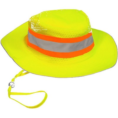 Hi-Vis Ranger Style Safety Hat-Fluorescent Yellow-Green
