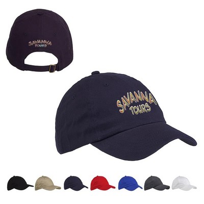 6-Panel Brushed Twill Cap