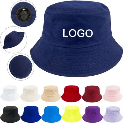 Cotton Twill Bucket Hat with Adjustable Straps