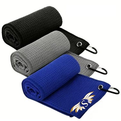 Microfiber Waffle Golf Towel