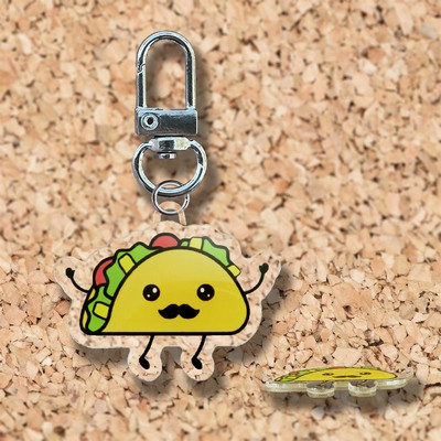 Acrylic Zipper Charm 1.5"