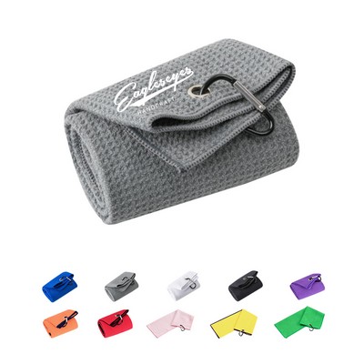 Microfiber Golf Towel with Carabiner Clip