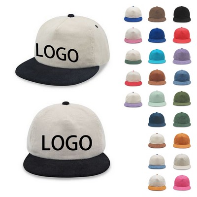 Corduroy Snapback Cap